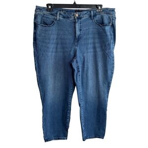 Talbots Cropped Jegging Comfort Stretch Denim Jeans Capri Womens Plus Size 18W